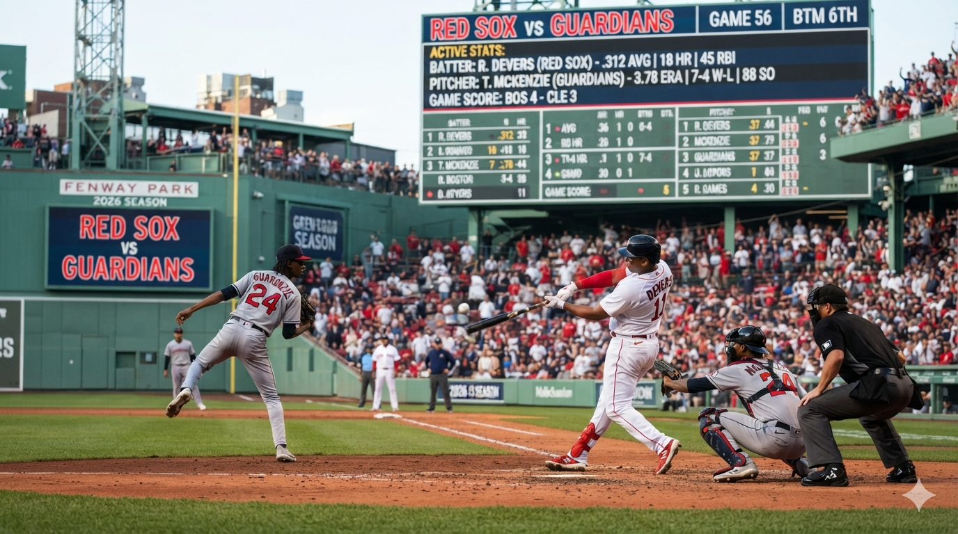 Red Sox vs Cleveland Guardians Match Player Stats