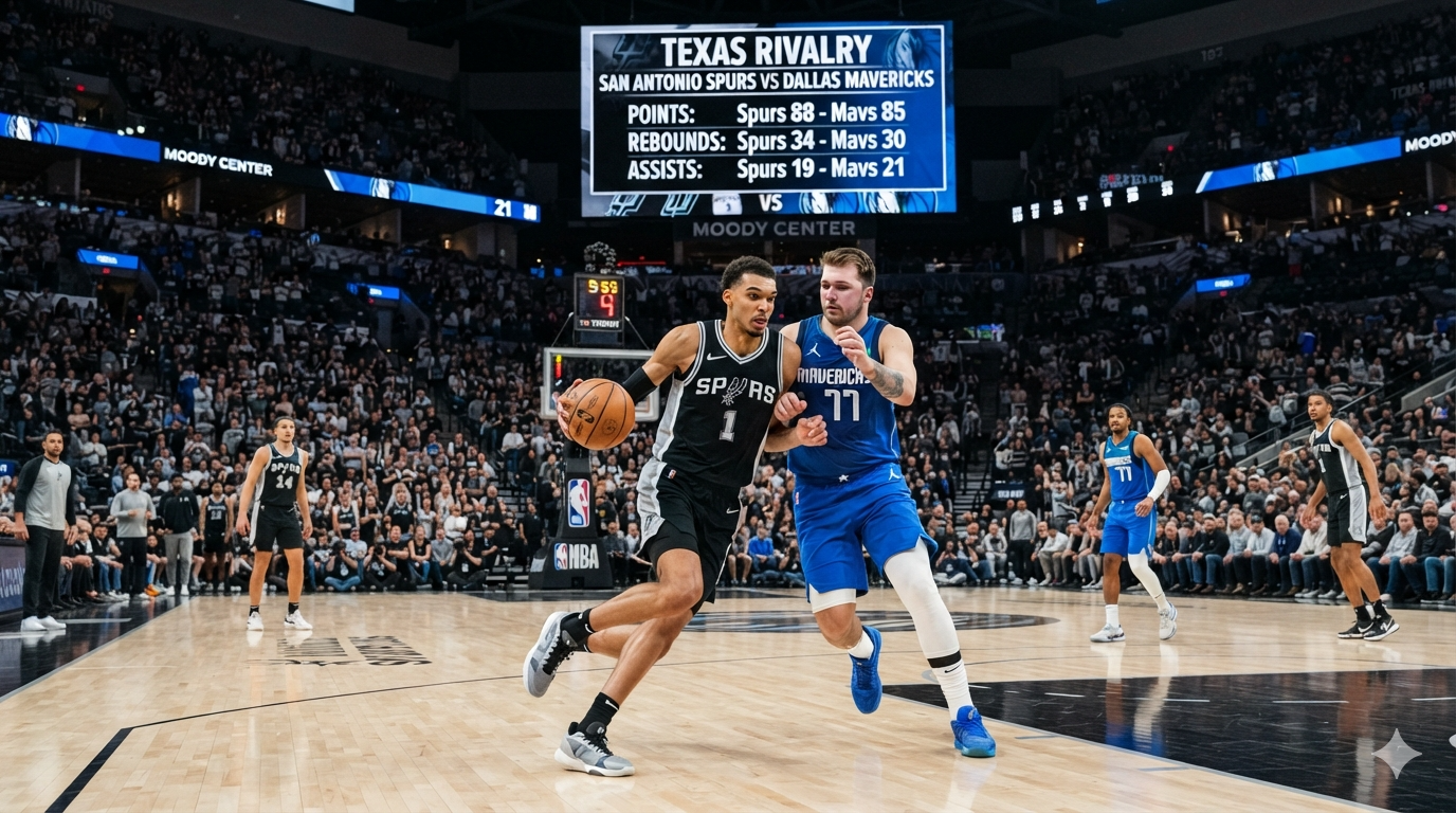 San Antonio Spurs vs Dallas Mavericks Stats