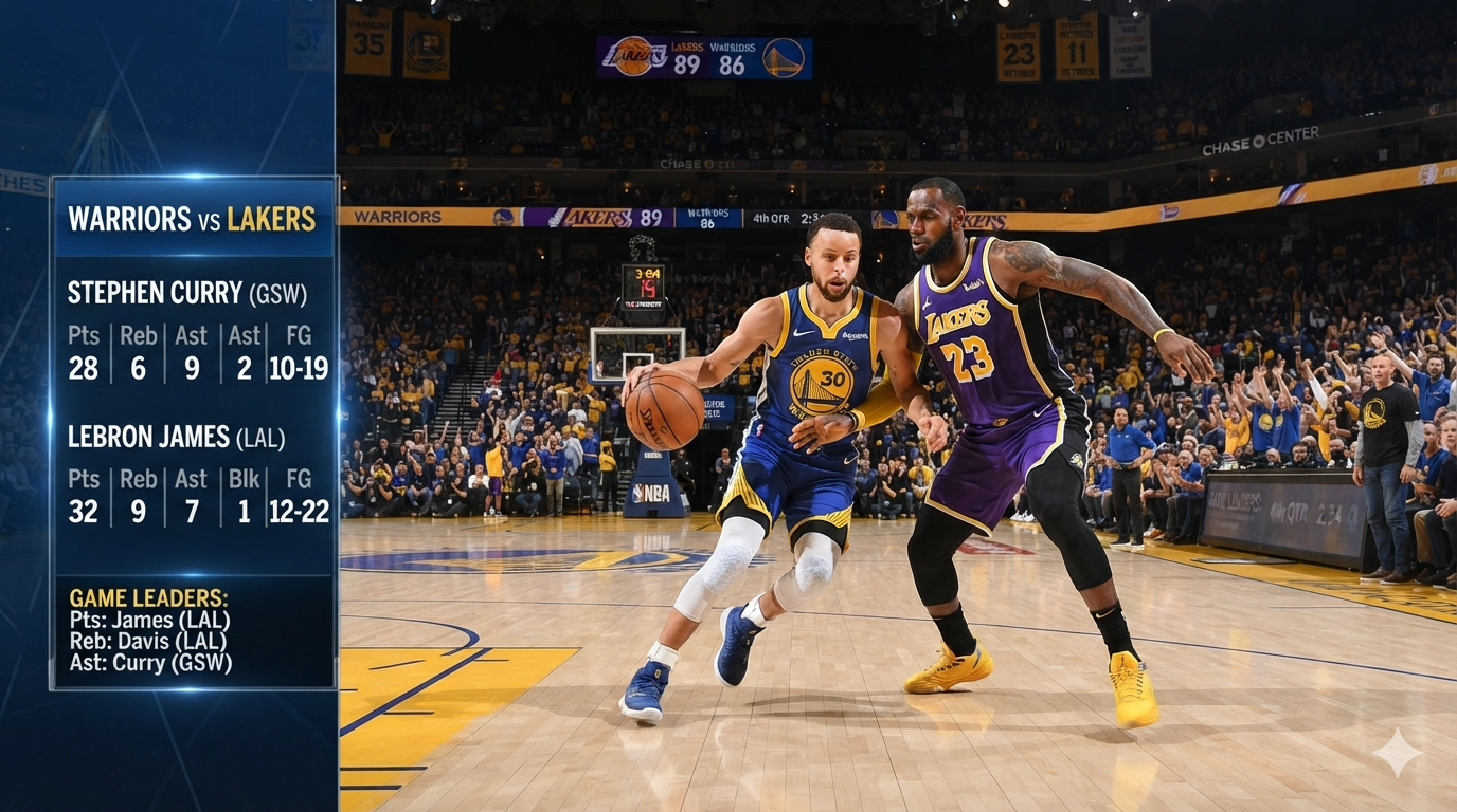 Golden State Warriors vs Lakers Match Player Stats